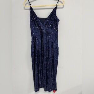 Ramy Brook Midnight Blue Sequin Midi Dress